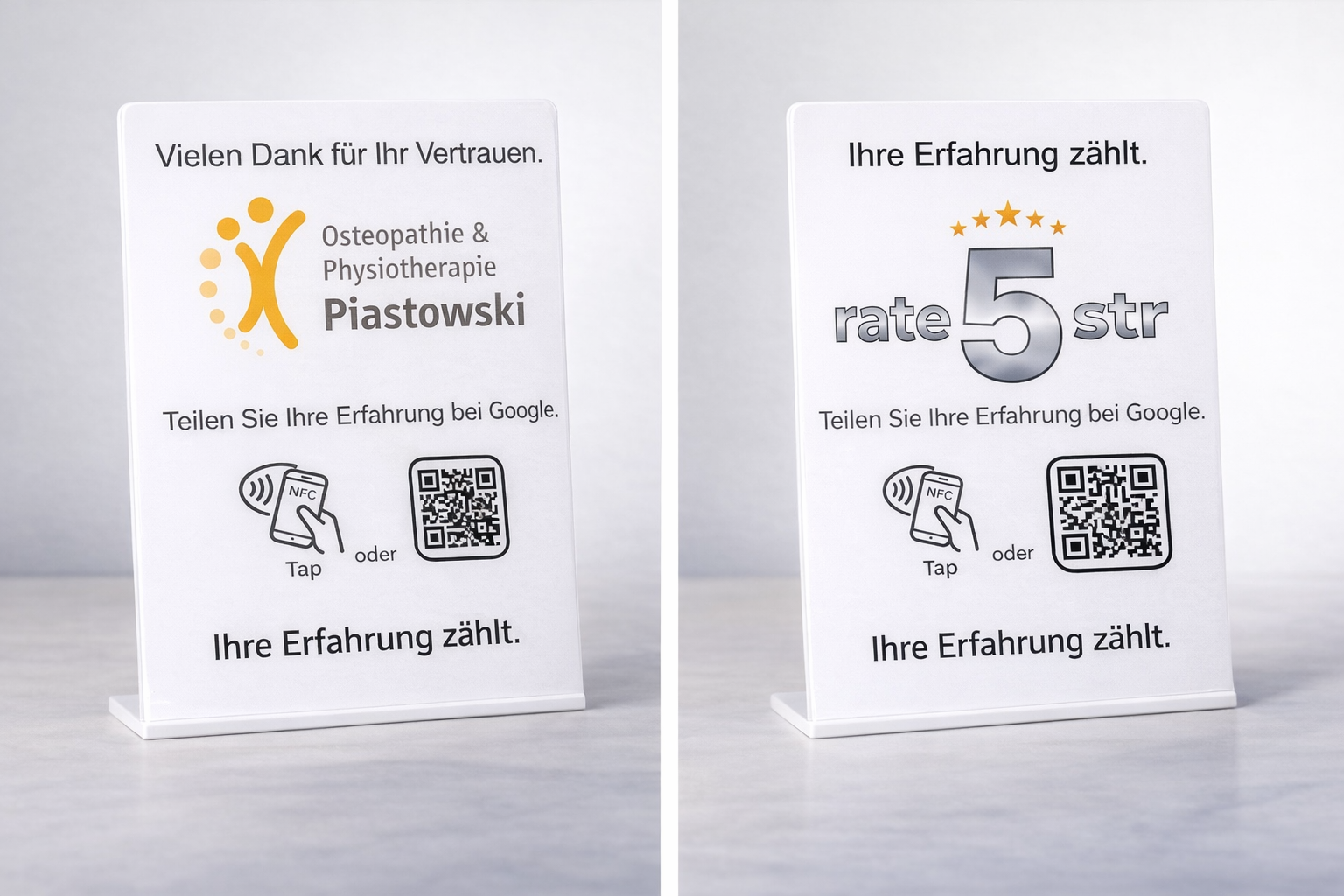 Beispiel personalisierter Aufsteller